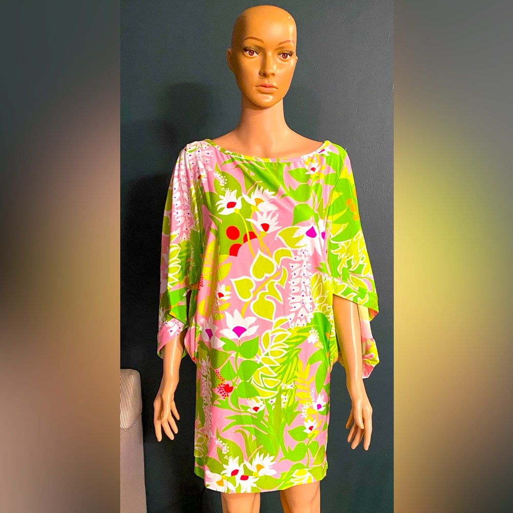 Trina Turk Swim Coverup Size Large and Medium Green and pink
